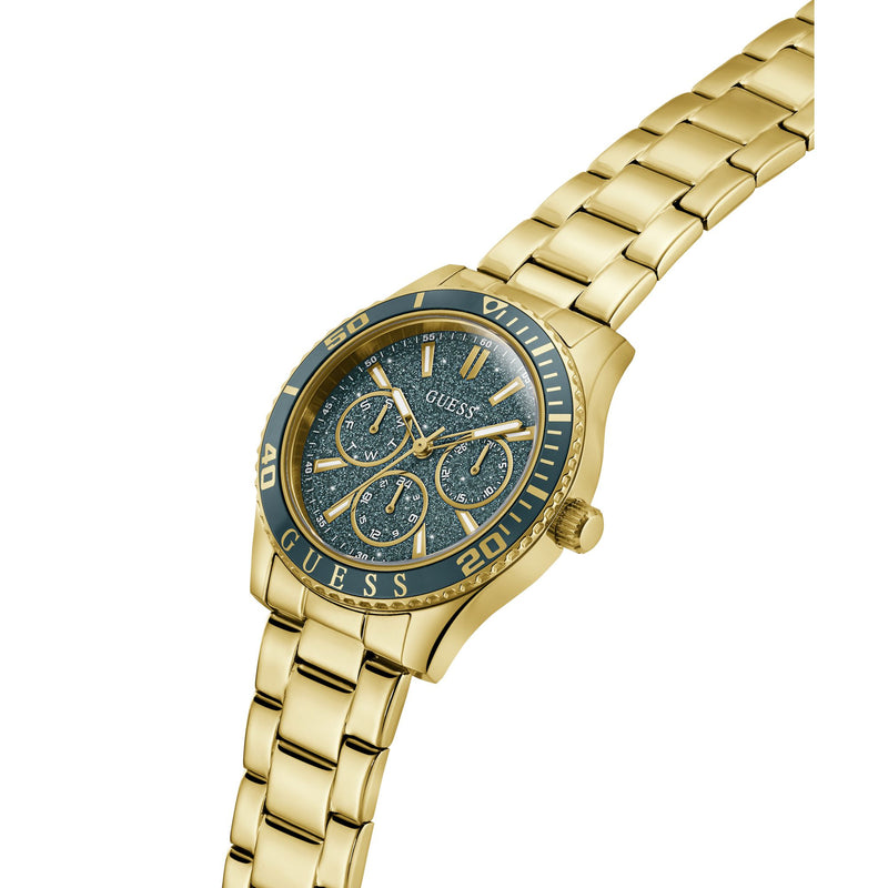 Guess Round 36mm Teal Dial Analog Women Watch - GW1035L2 Watch Guess