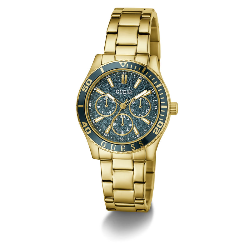 Guess Round 36mm Teal Dial Analog Women Watch - GW1035L2 Watch Guess