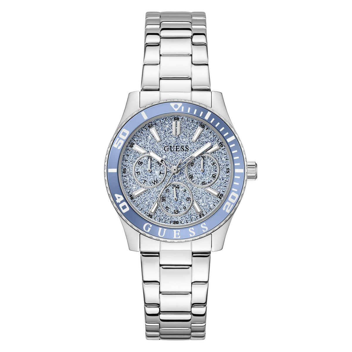 Guess Round 36mm Blue Dial Analog Women Watch - GW1035L1