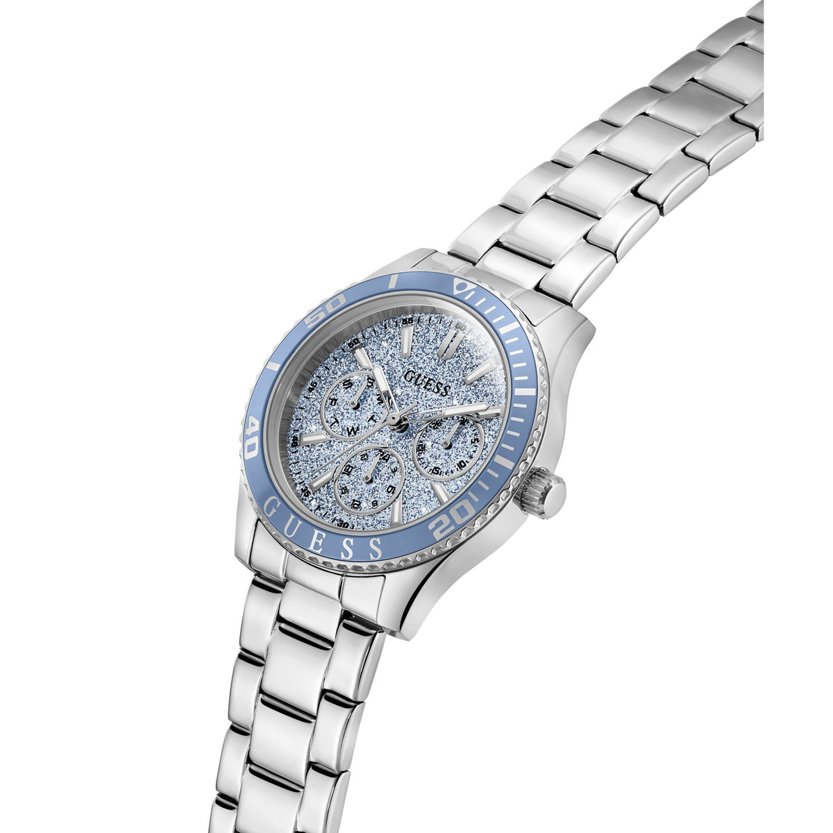 Guess Round 36mm Blue Dial Analog Women Watch - GW1035L1 Watch Guess