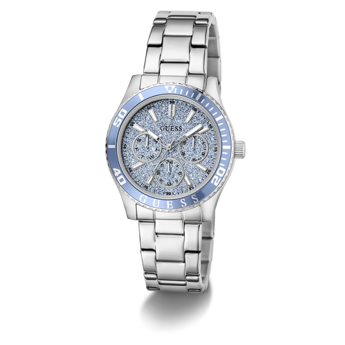 Guess Round 36mm Blue Dial Analog Women Watch - GW1035L1 Watch Guess