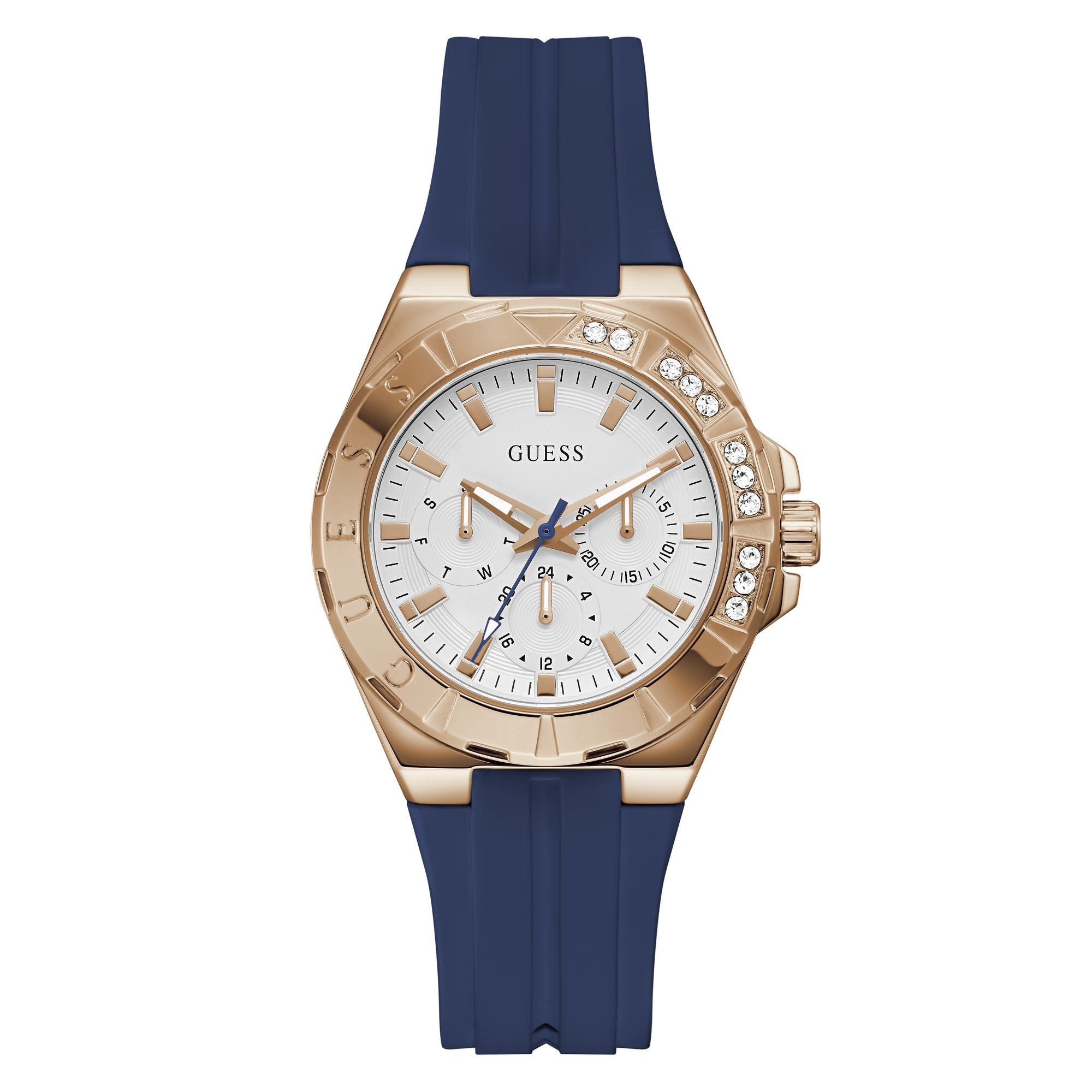 Guess Round 38mm White Dial Analog Women Watch - GW1034L4 Watch Guess