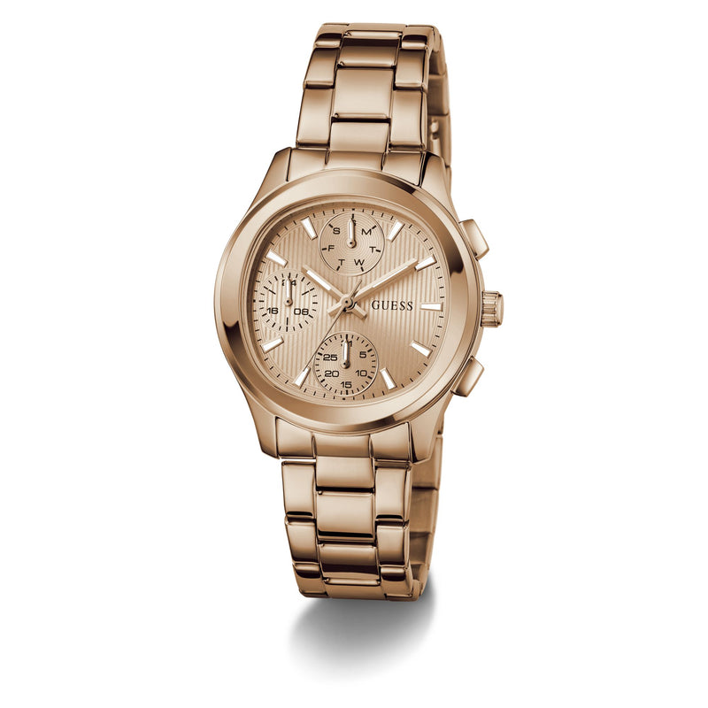 Guess Square 36mm Rose Gold Dial Analog Women Watch - GW1031L4 Watch Guess