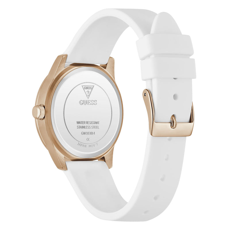 Guess Round 36mm White Dial Analog Women Watch - GW1030L4 Watch Guess