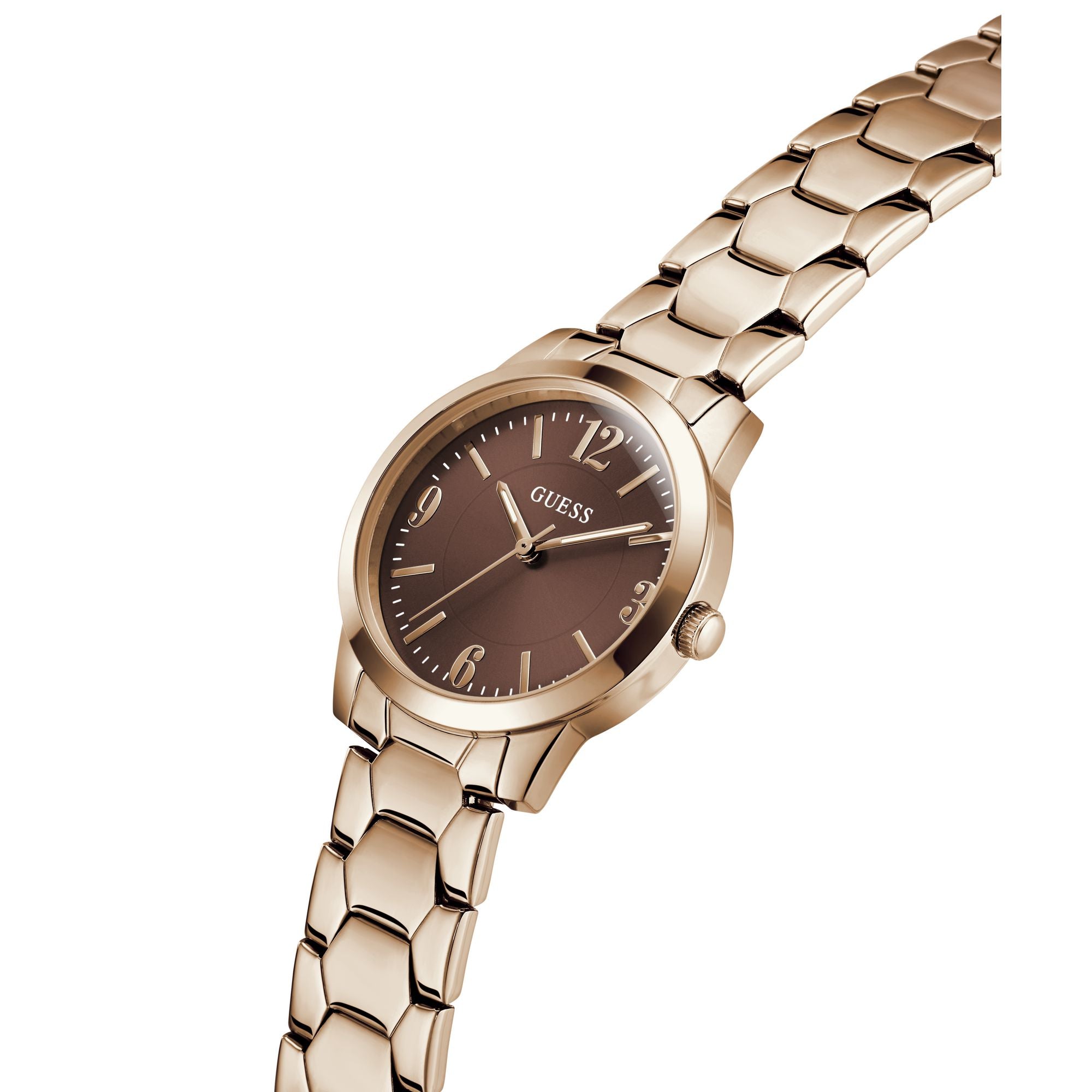 Guess Round 34mm Brown Dial Analog Women Watch - GW1028L4 Watch Guess