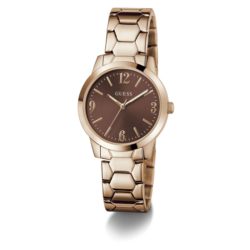 Guess Round 34mm Brown Dial Analog Women Watch - GW1028L4 Watch Guess