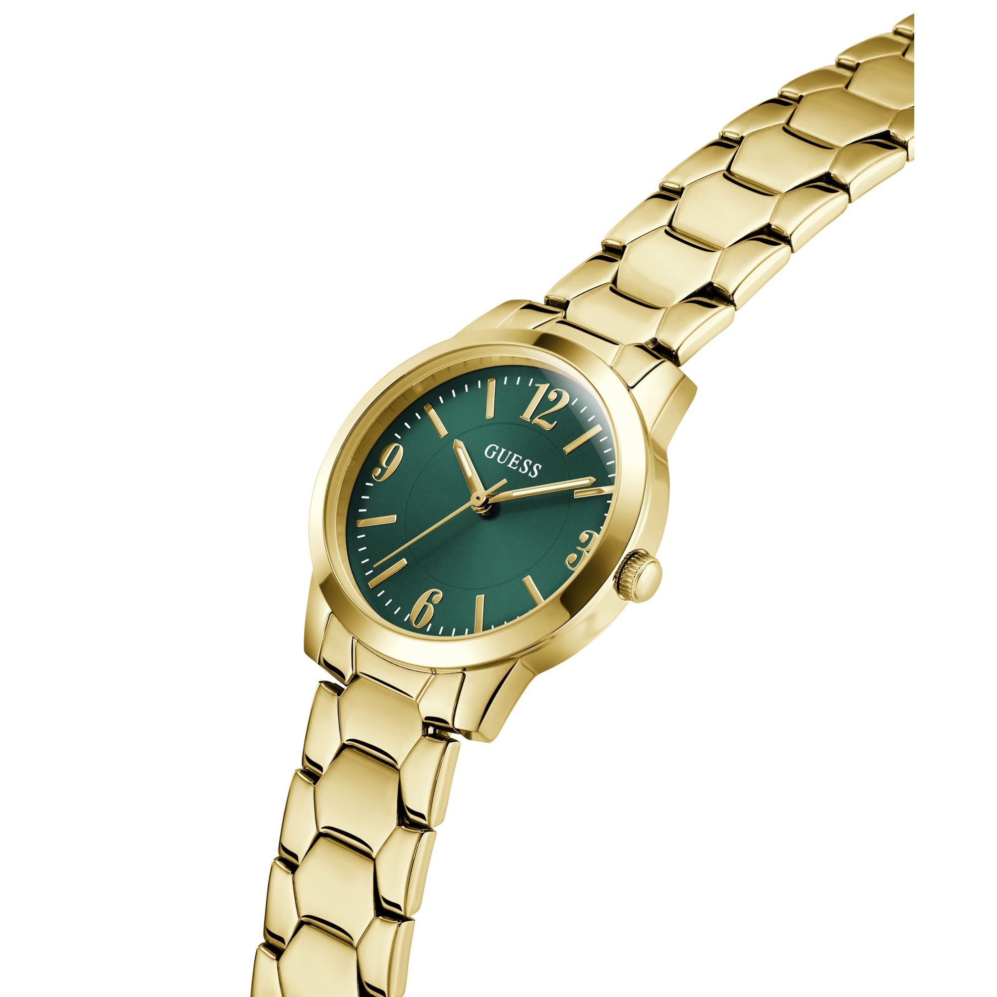 Guess Round 34mm Green Dial Analog Women Watch - GW1028L2 Watch Guess