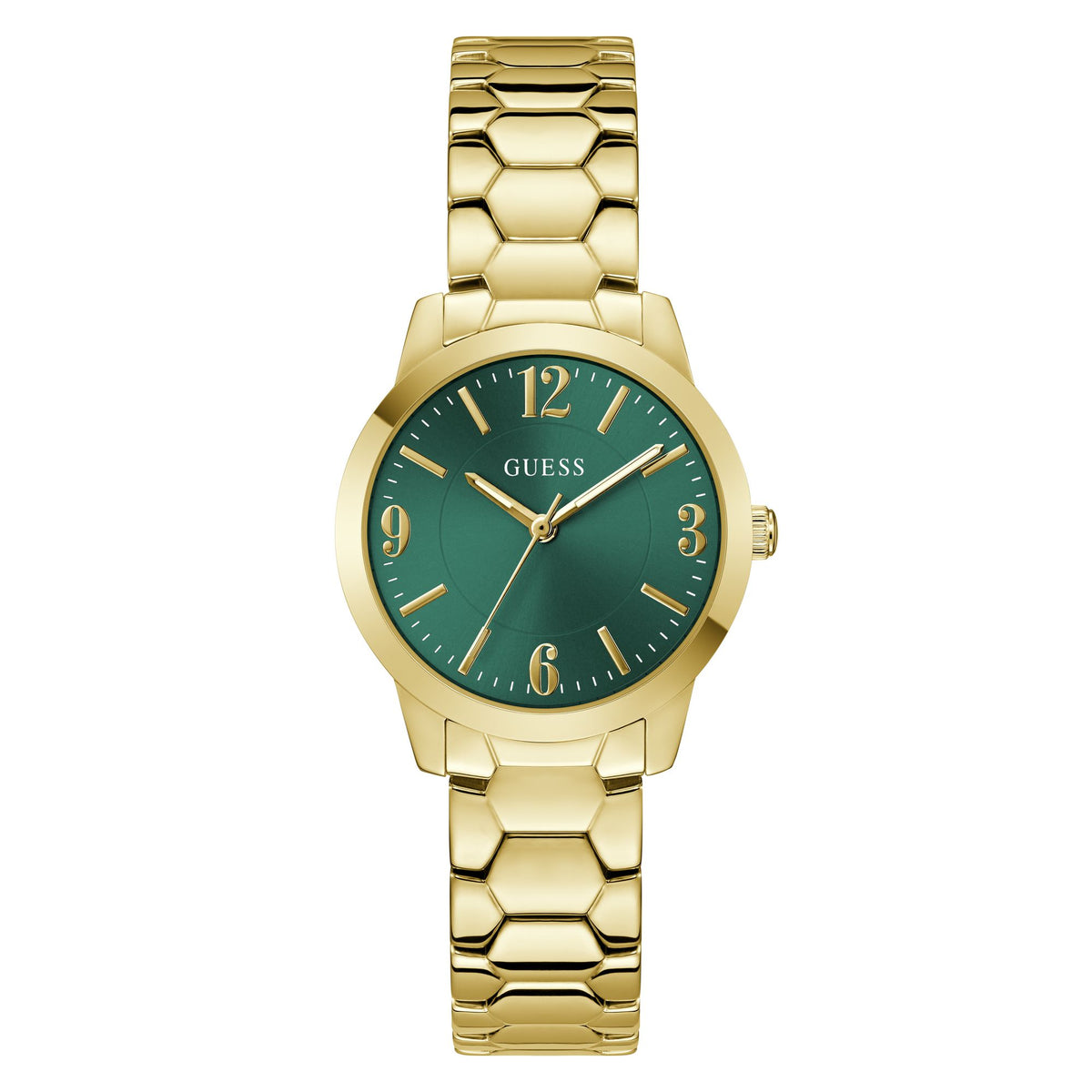 Guess Round 34mm Green Dial Analog Women Watch - GW1028L2