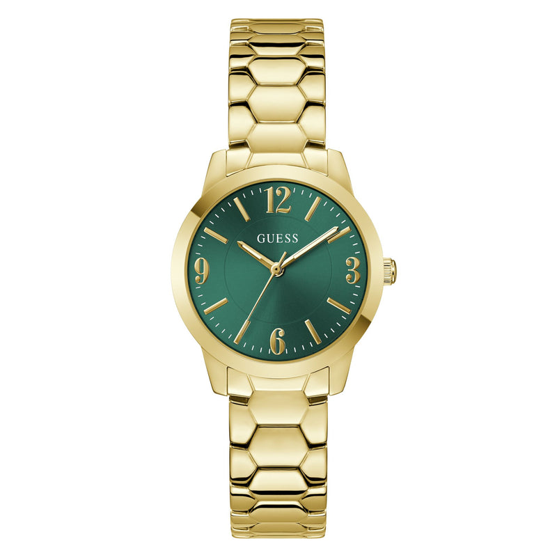Guess Round 34mm Green Dial Analog Women Watch - GW1028L2 Watch Guess