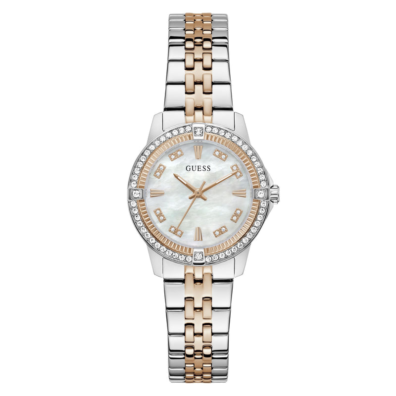 Guess Round 32mm White Dial Analog Women Watch - GW1027L5 Watch Guess