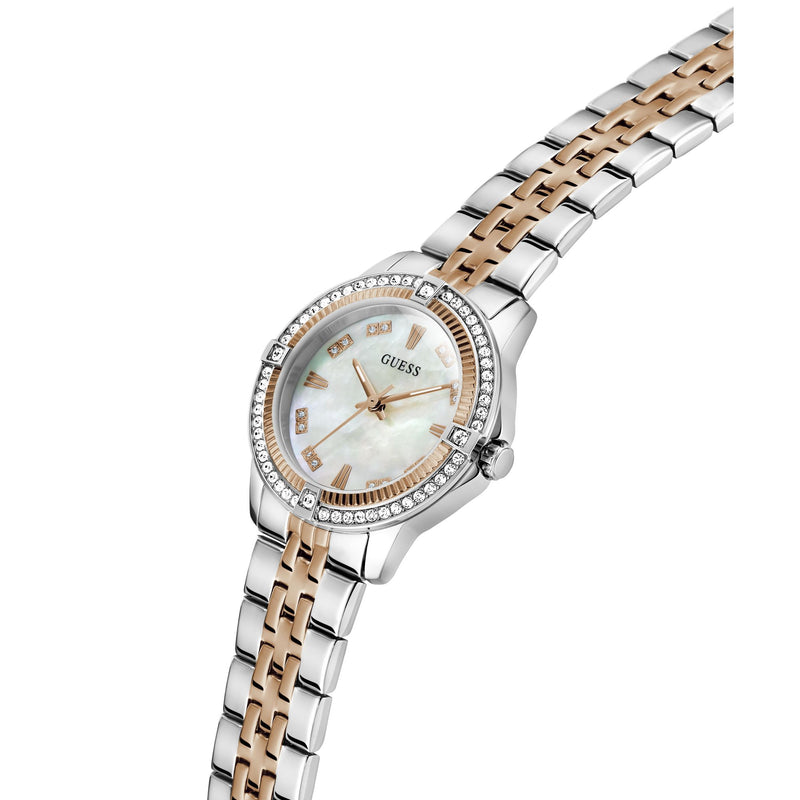 Guess Round 32mm White Dial Analog Women Watch - GW1027L5 Watch Guess