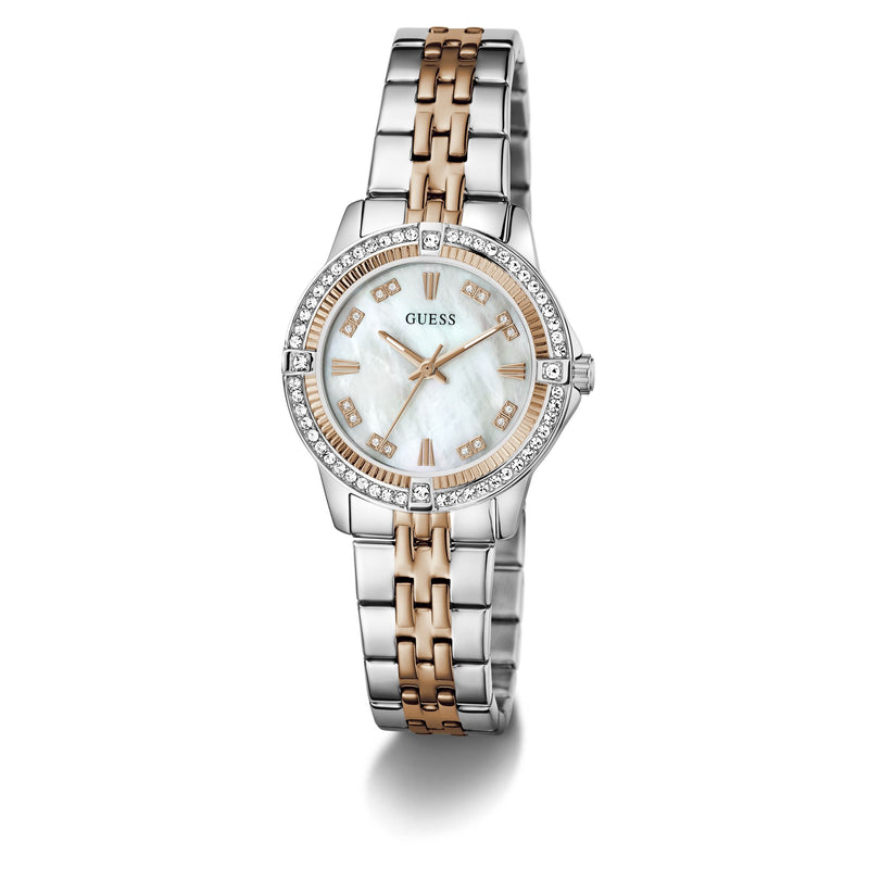 Guess Round 32mm White Dial Analog Women Watch - GW1027L5 Watch Guess