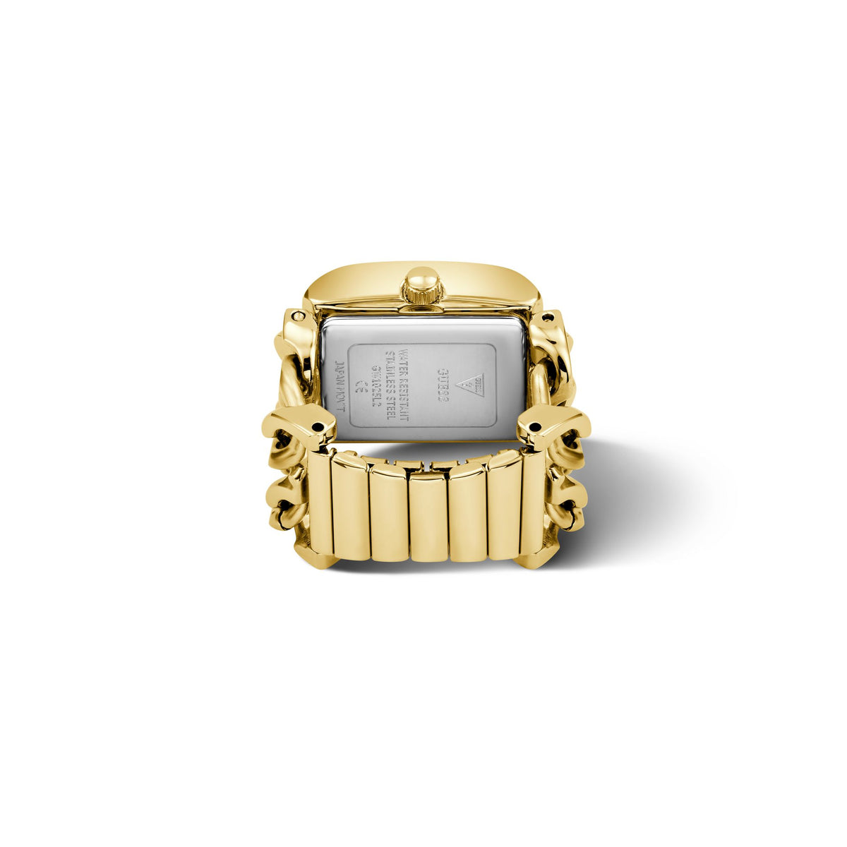 Guess Rectangle 18mm Champagne Dial Analog Women Watch - GW1025L2 Watch Guess