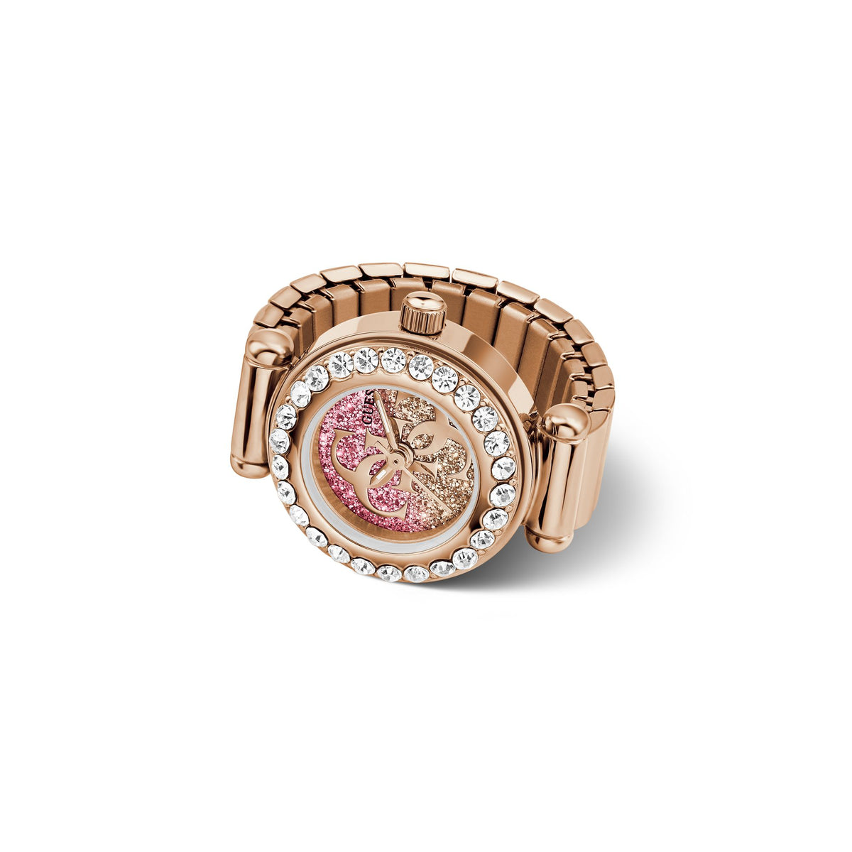 Guess Round 18mm Pink Dial Analog Women Watch - GW1022L4