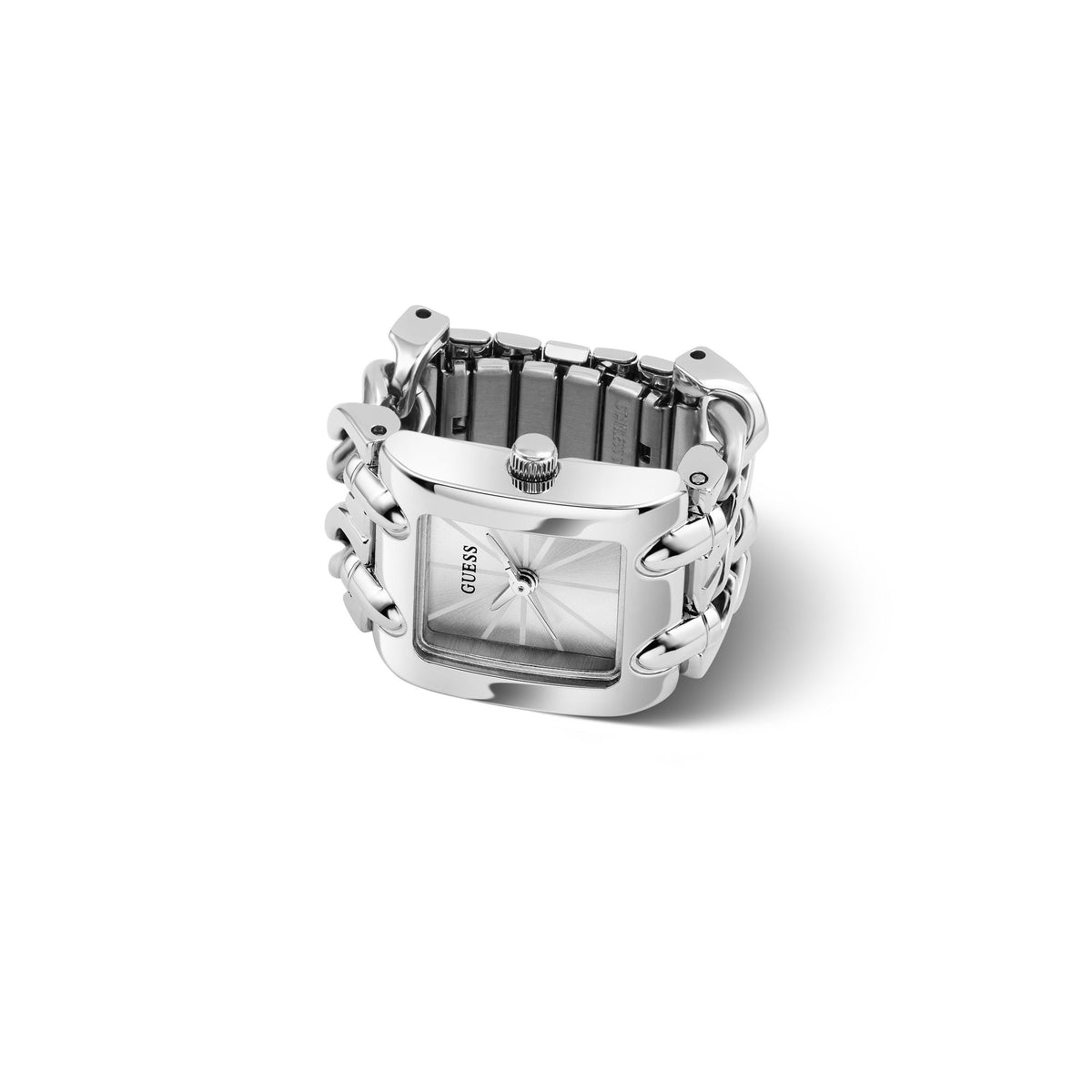 Guess Rectangle 18mm Silver Dial Analog Women Watch - GW1025L1 Watch Guess
