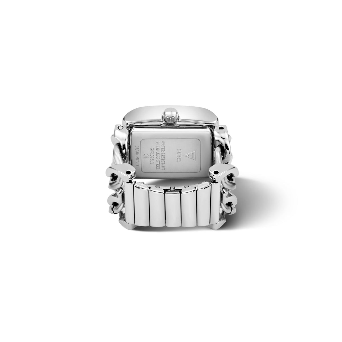 Guess Rectangle 18mm Silver Dial Analog Women Watch - GW1025L1