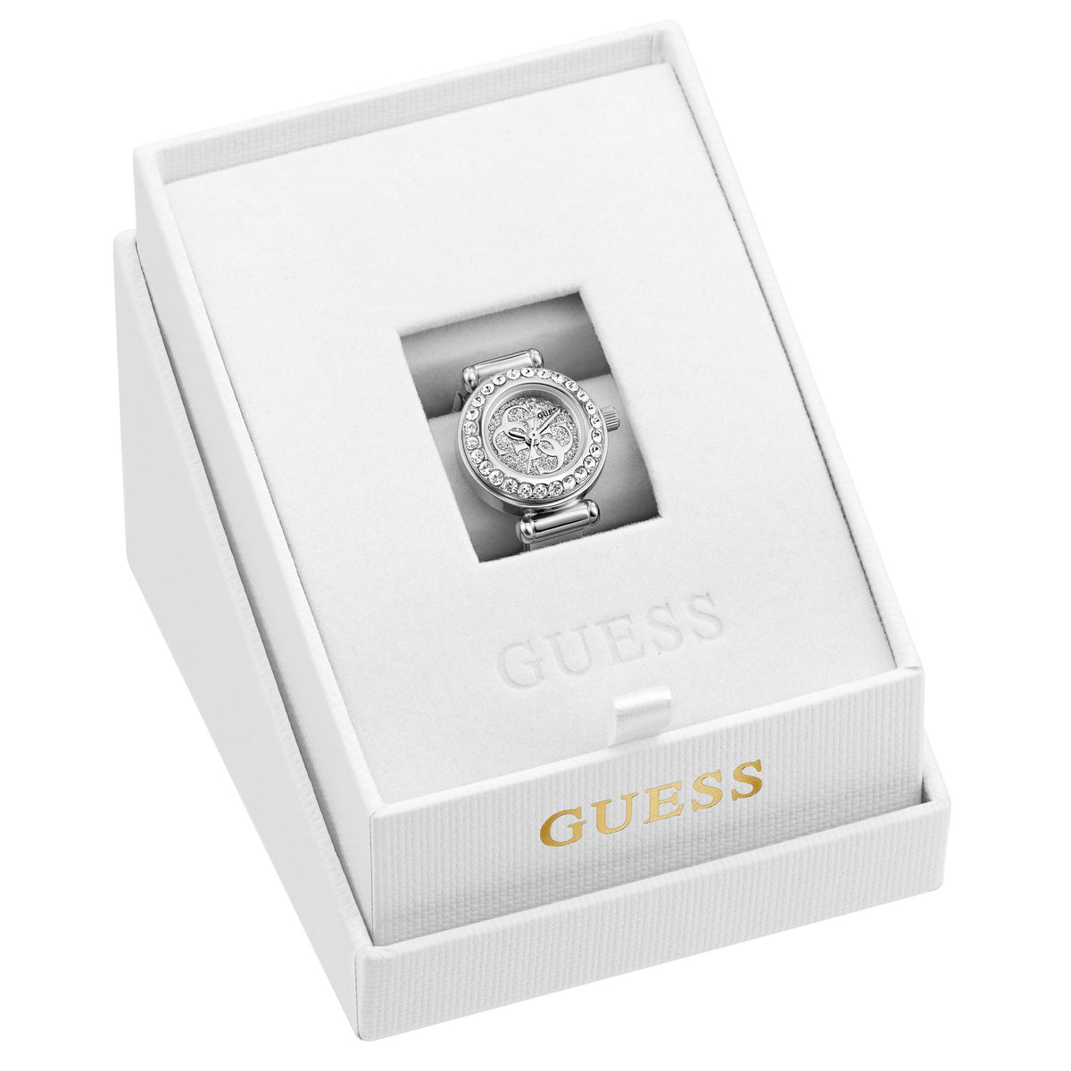 Guess Round 18mm Silver Dial Analog Women Watch - GW1022L1
