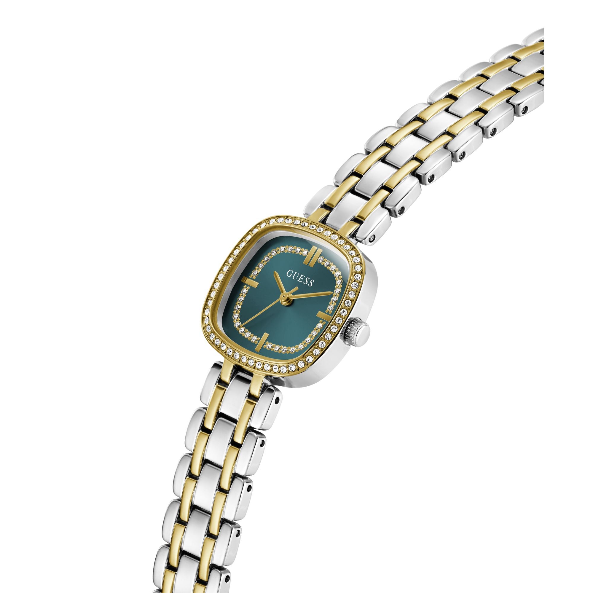 Guess Square 25mm Teal Dial Analog Women Watch - GW1018L6 Watch Guess