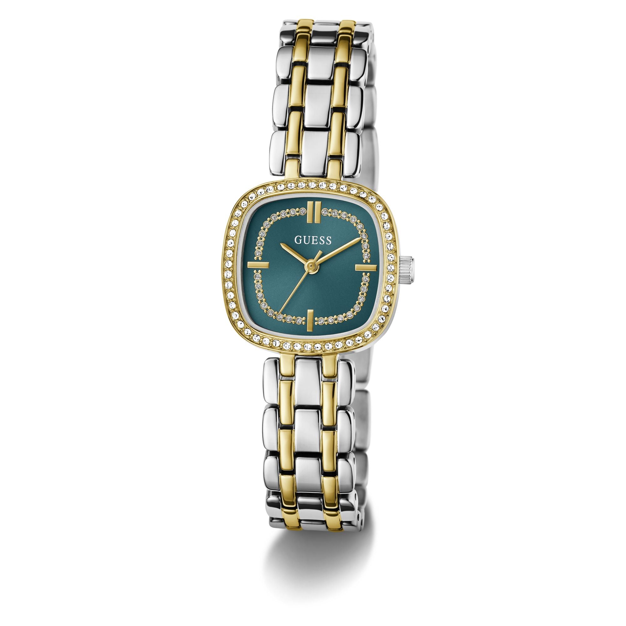 Guess Square 25mm Teal Dial Analog Women Watch - GW1018L6