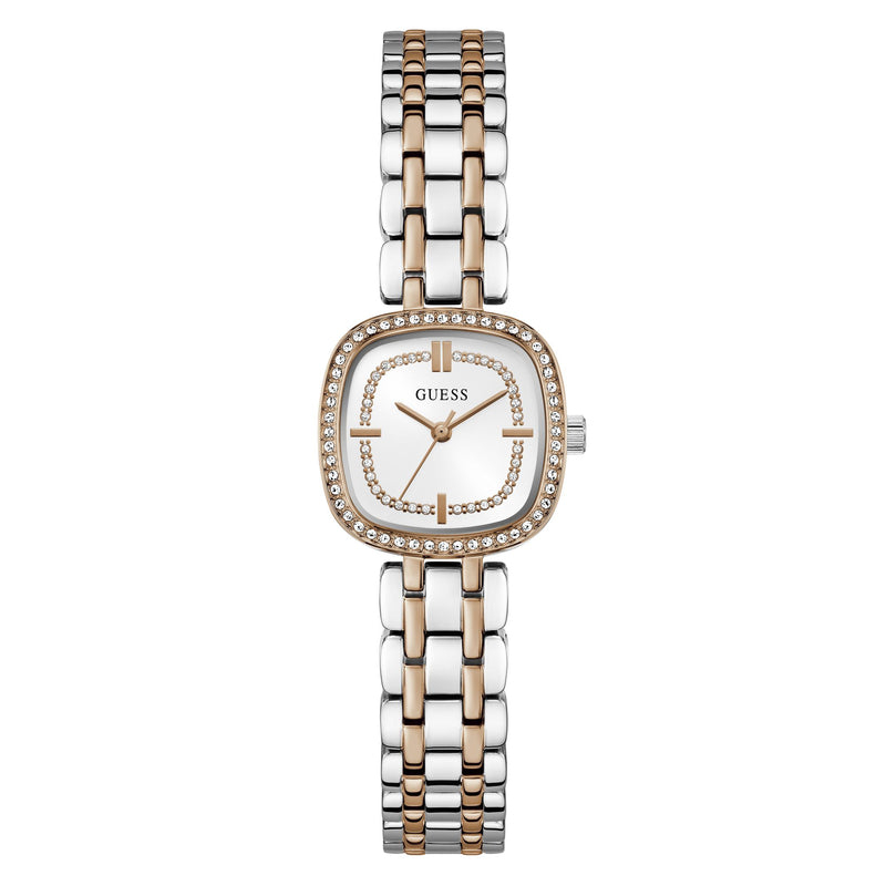 Guess Square 25mm White Dial Analog Women Watch - GW1018L5 Watch Guess