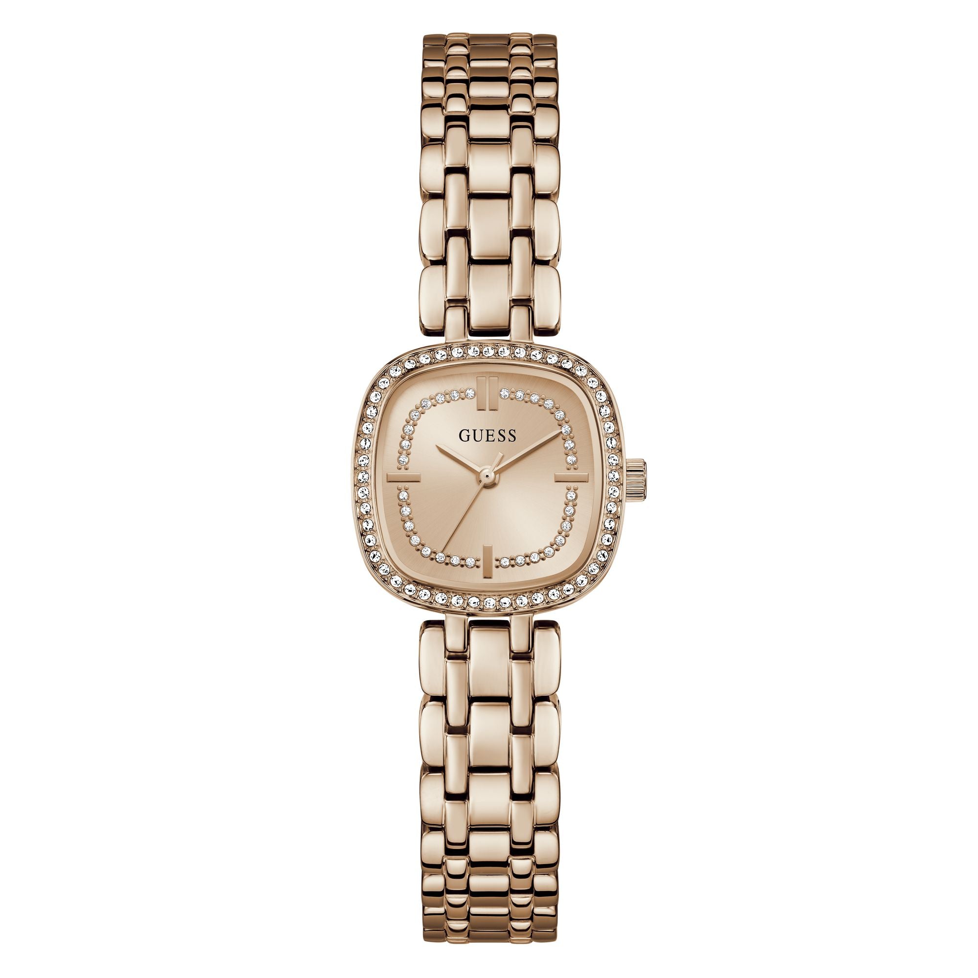 Guess Square 25mm Rose Gold Dial Analog Women Watch - GW1018L4