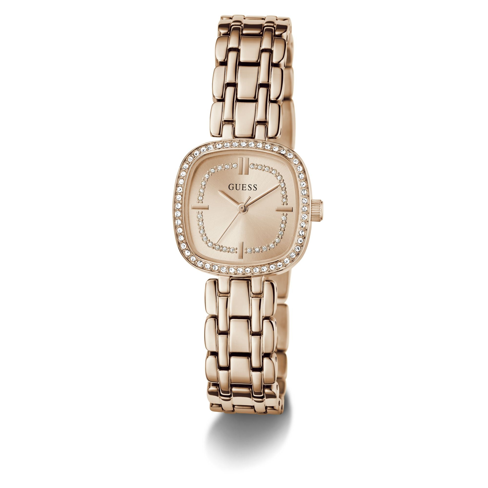 Guess Square 25mm Rose Gold Dial Analog Women Watch - GW1018L4