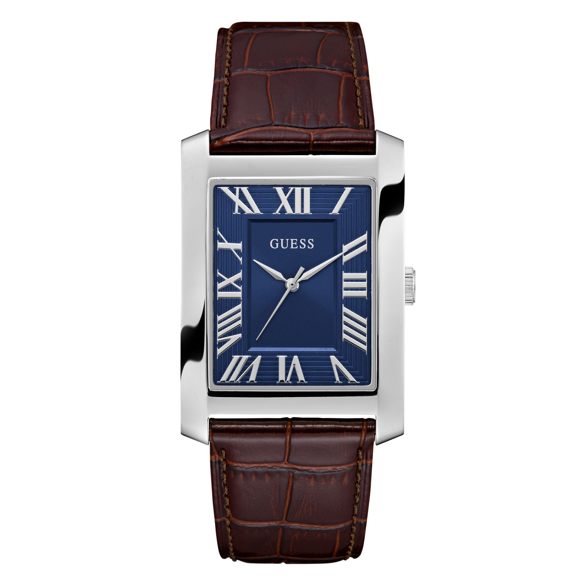Guess Rectangle 34mm Blue Dial Analog Men Watch - GW1003G2 Watch Guess
