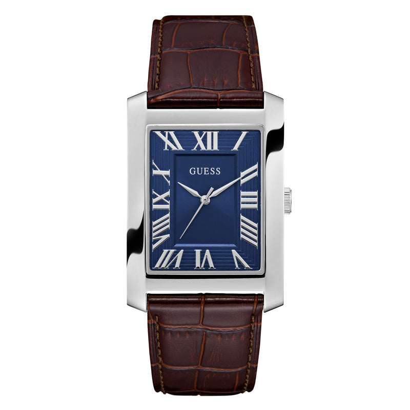 Guess Rectangle 34mm Blue Dial Analog Men Watch - GW1003G2 Watch Guess