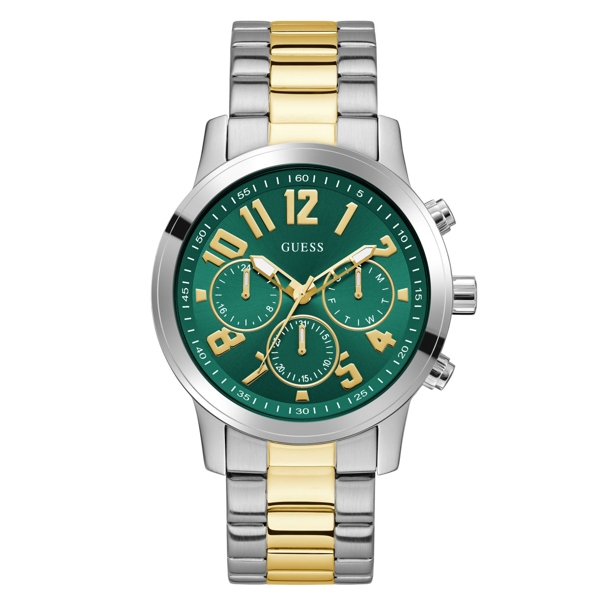 Guess Round 44mm Green Dial Analog Men Watch - GW1006G4 Watch Guess