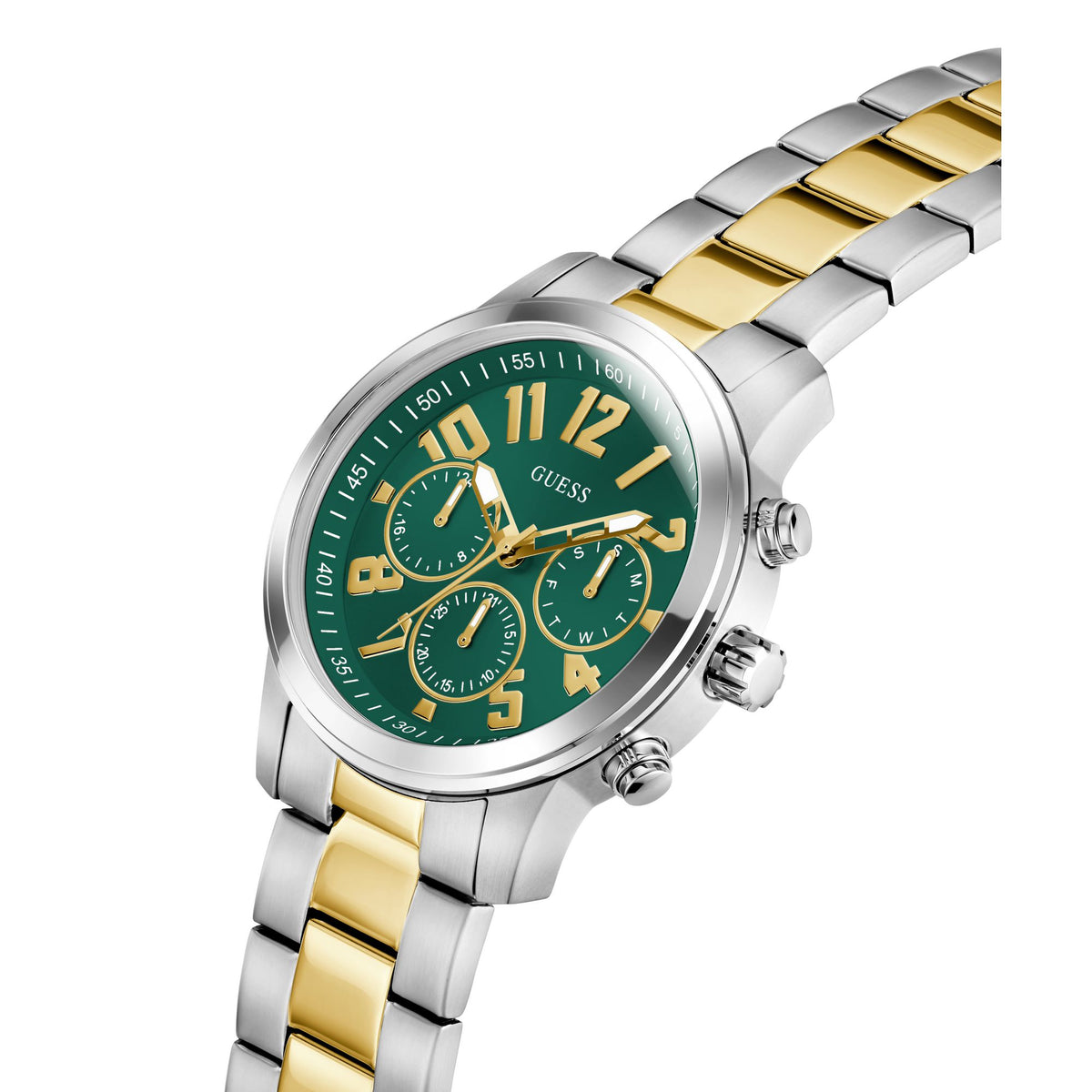 Guess Round 44mm Green Dial Analog Men Watch - GW1006G4 Watch Guess