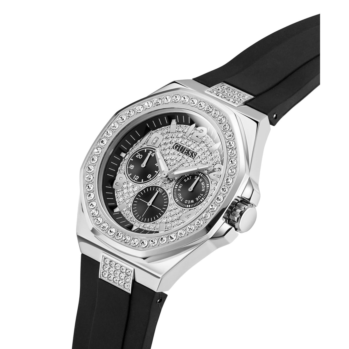 Guess Round 46mm Black Dial Analog Men Watch - GW1002G1 Watch Guess