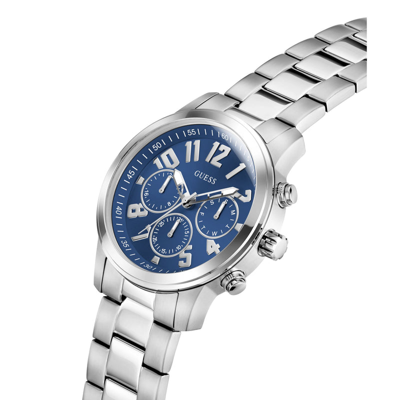 Guess Round 44mm Blue Dial Analog Men Watch - GW1006G1 Watch Guess