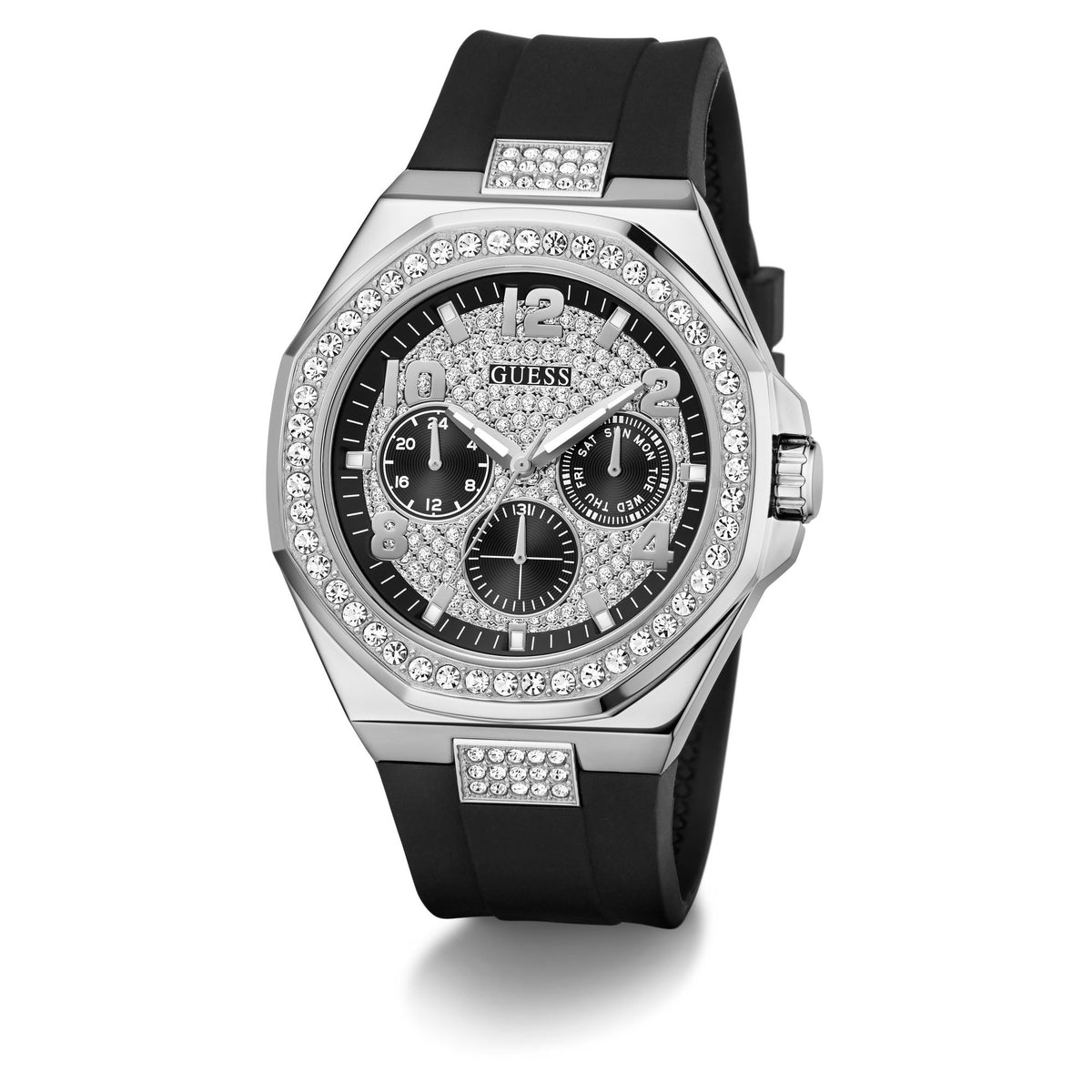 Guess Round 46mm Black Dial Analog Men Watch - GW1002G1