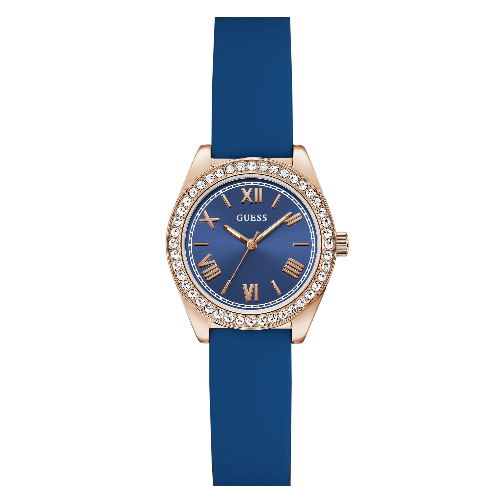 Guess Round 30mm Blue Dial Analog Women Watch - GW1000L4
