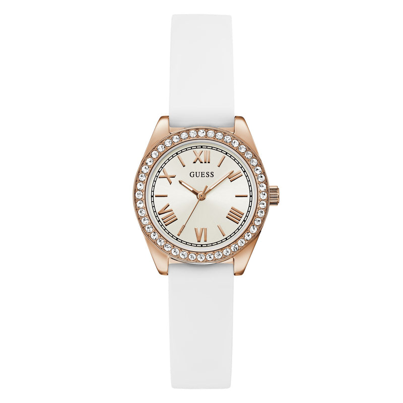 Guess Round 30mm White Dial Analog Women Watch - GW1000L3 Watch Guess