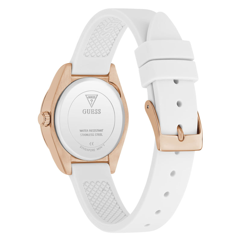 Guess Round 30mm White Dial Analog Women Watch - GW1000L3 Watch Guess