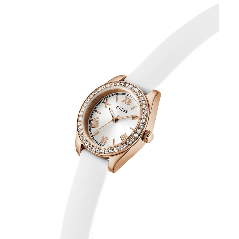 Guess Round 30mm White Dial Analog Women Watch - GW1000L3 Watch Guess