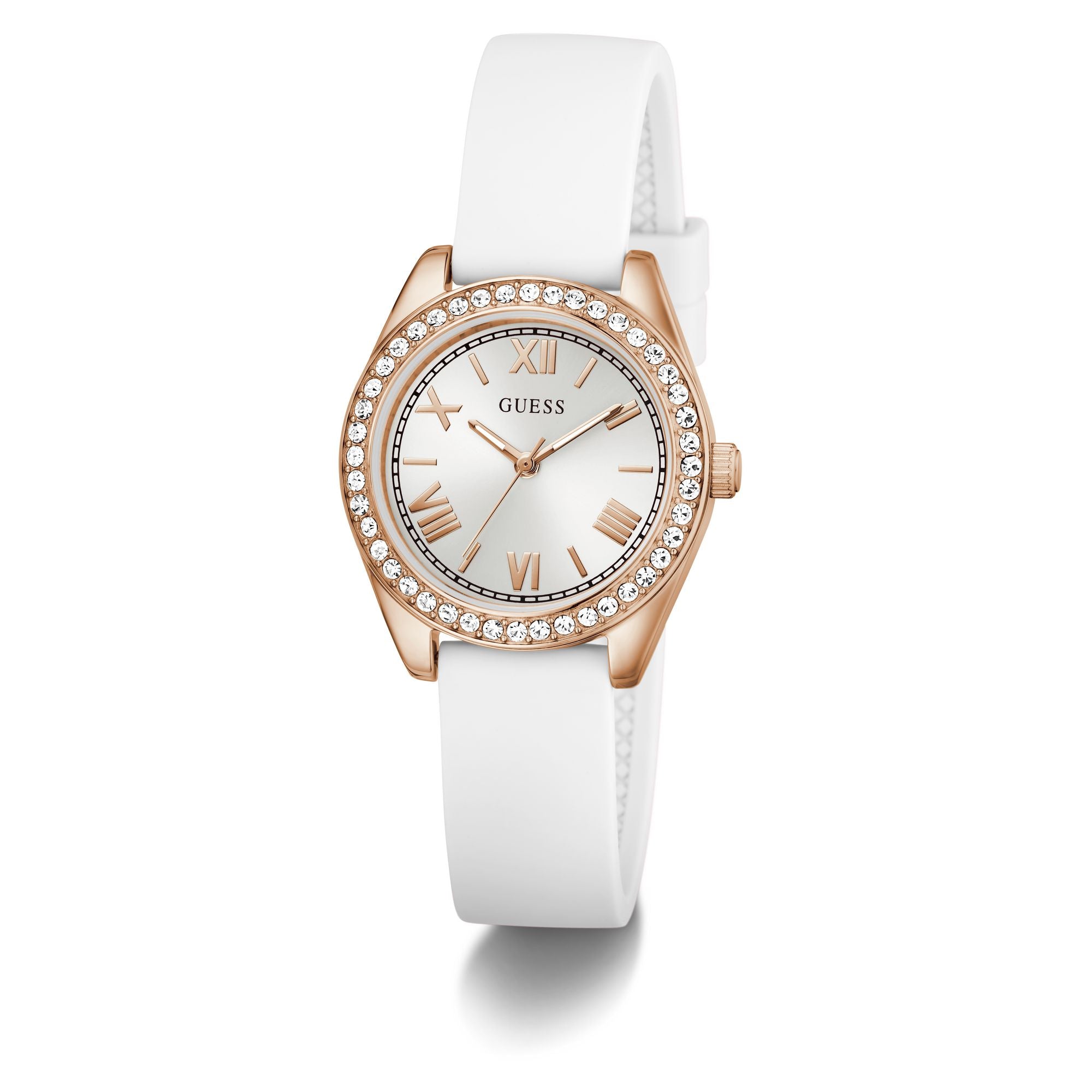 Guess Round 30mm White Dial Analog Women Watch - GW1000L3