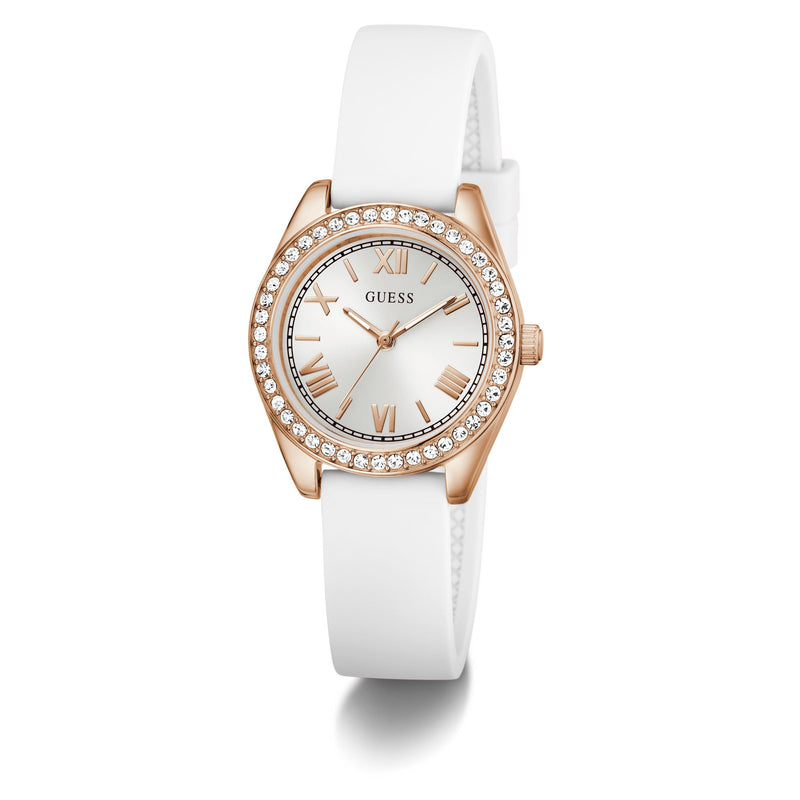 Guess Round 30mm White Dial Analog Women Watch - GW1000L3 Watch Guess