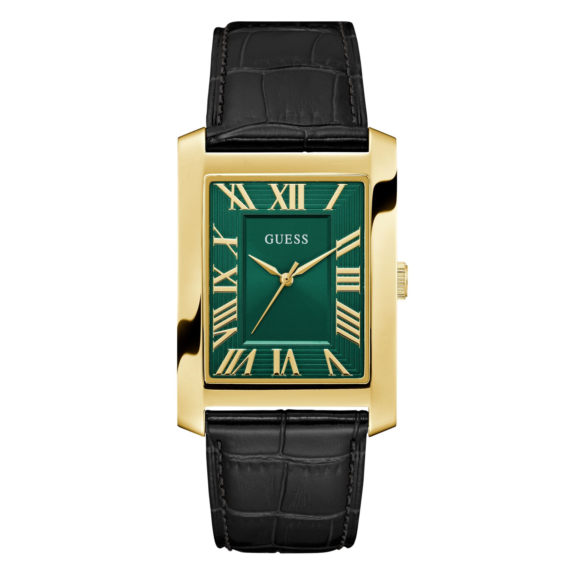 Guess Rectangle 34mm Green Dial Analog Men Watch - GW1003G3 Watch Guess