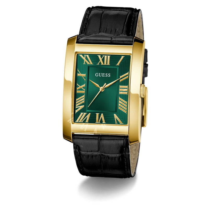 Guess Rectangle 34mm Green Dial Analog Men Watch - GW1003G3 Watch Guess