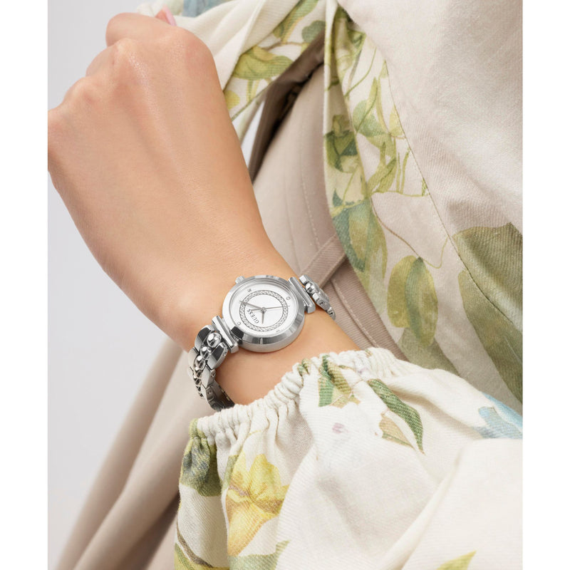 Guess Round 26mm White Dial Analog Women Watch - GW0994L1 Watch Guess