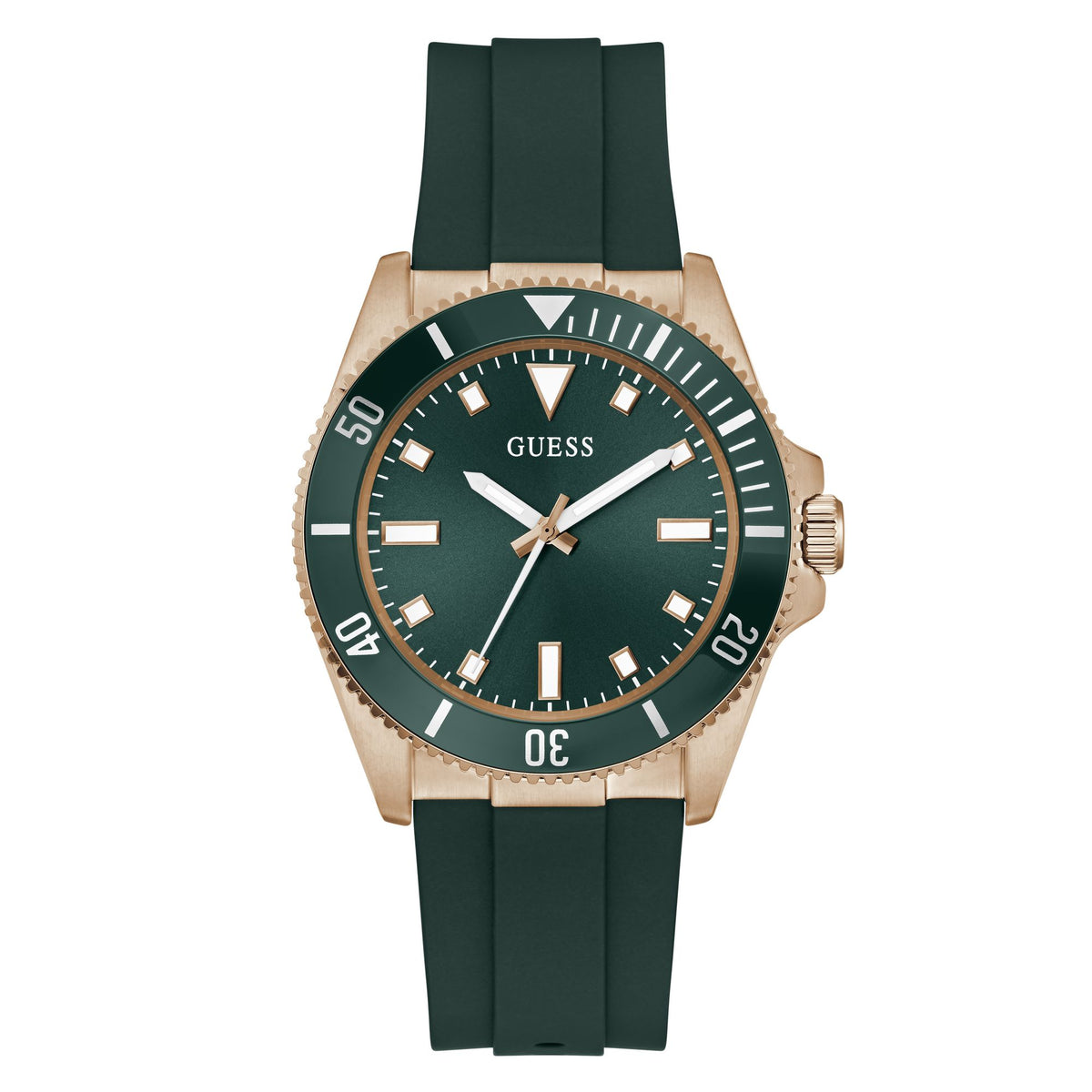 Guess Round 43mm Green Dial Analog Men Watch - GW0969G5