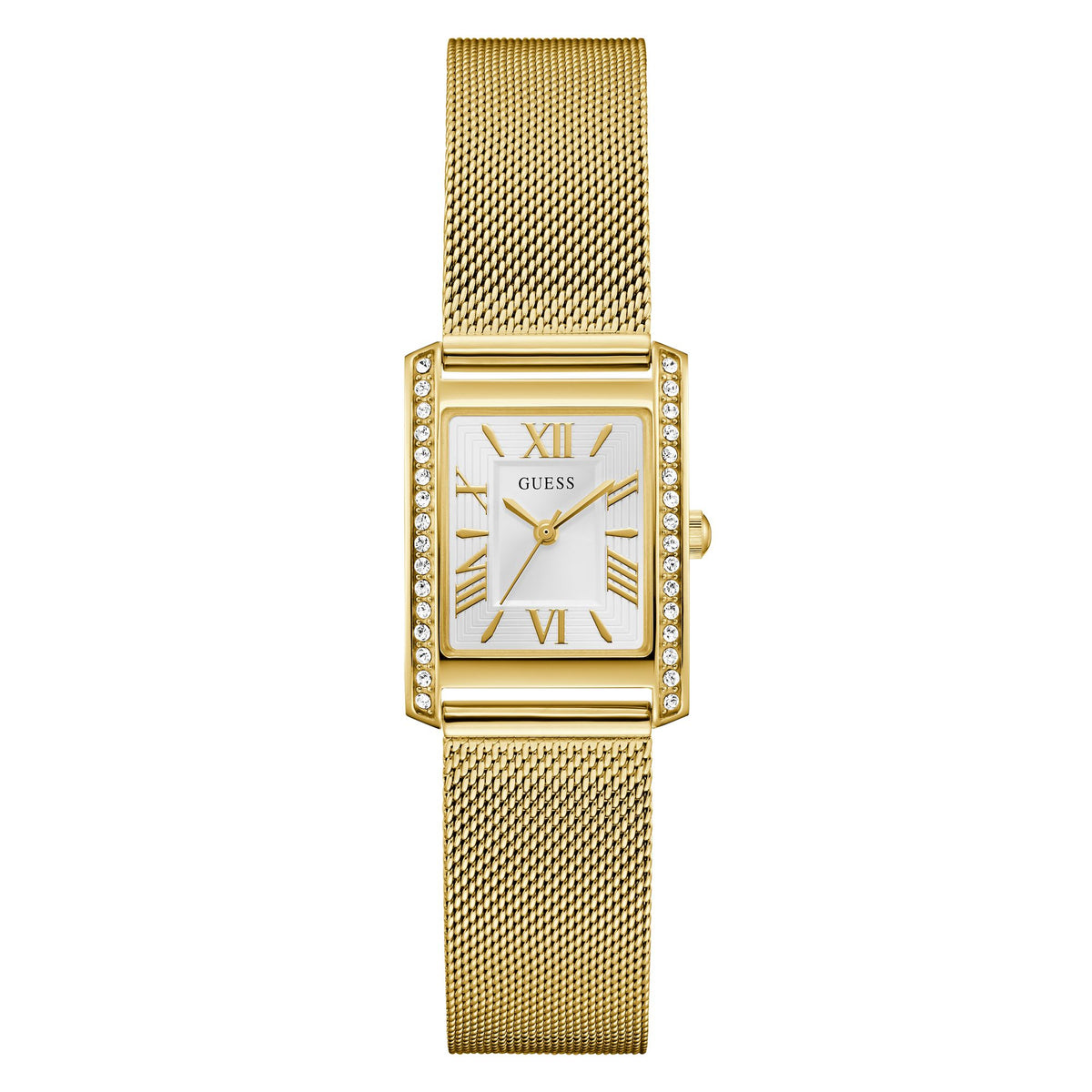 Guess Rectangle 23mm White Dial Analog Women Watch - GW0997L2