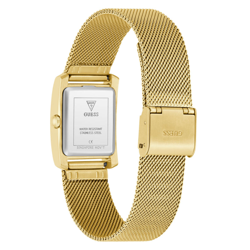 Guess Rectangle 23mm White Dial Analog Women Watch - GW0997L2 Watch Guess