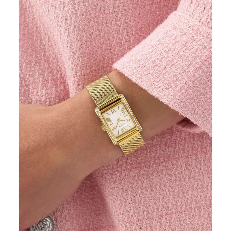 Guess Rectangle 23mm White Dial Analog Women Watch - GW0997L2 Watch Guess