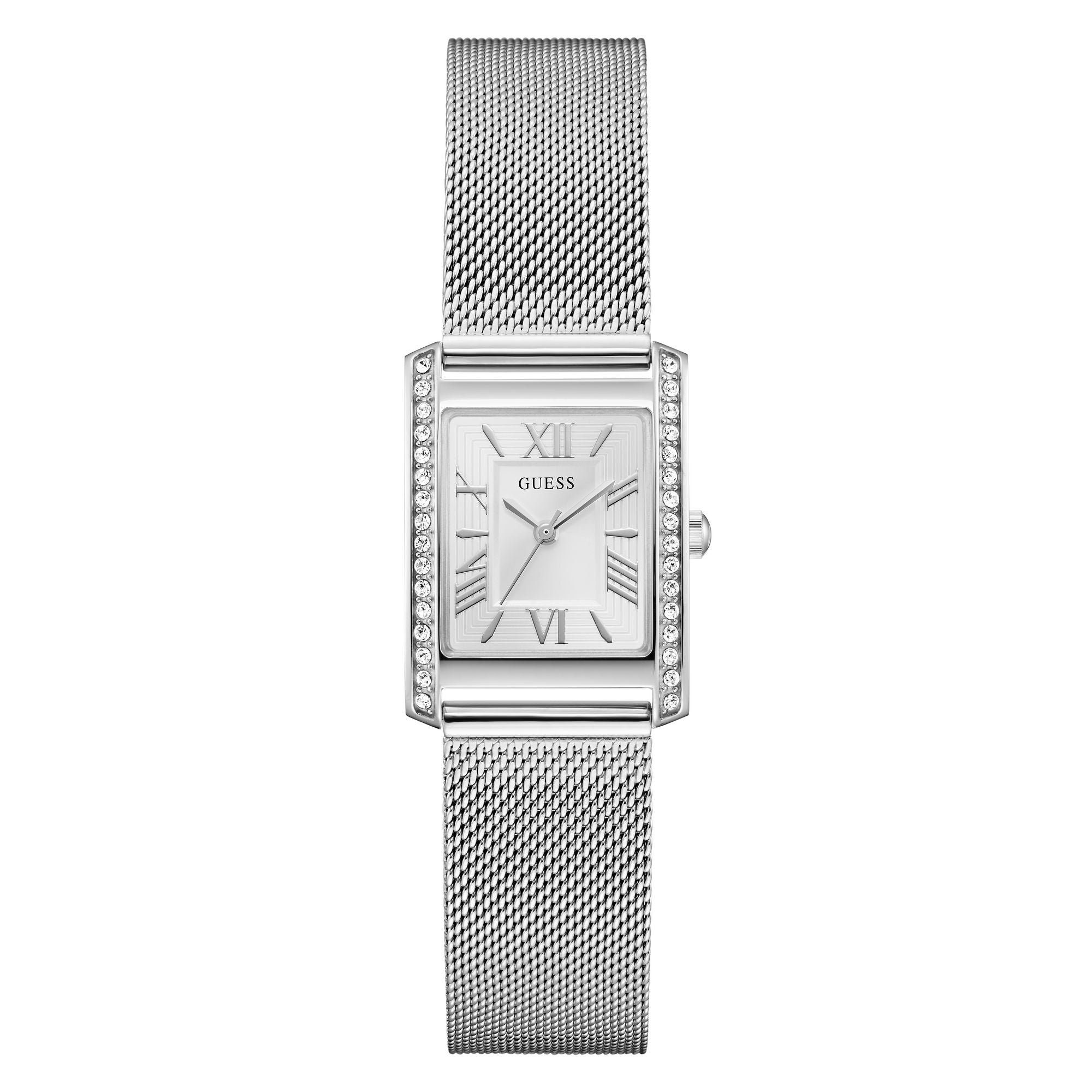 Guess Rectangle 23mm White Dial Analog Women Watch - GW0997L1 Watch Guess