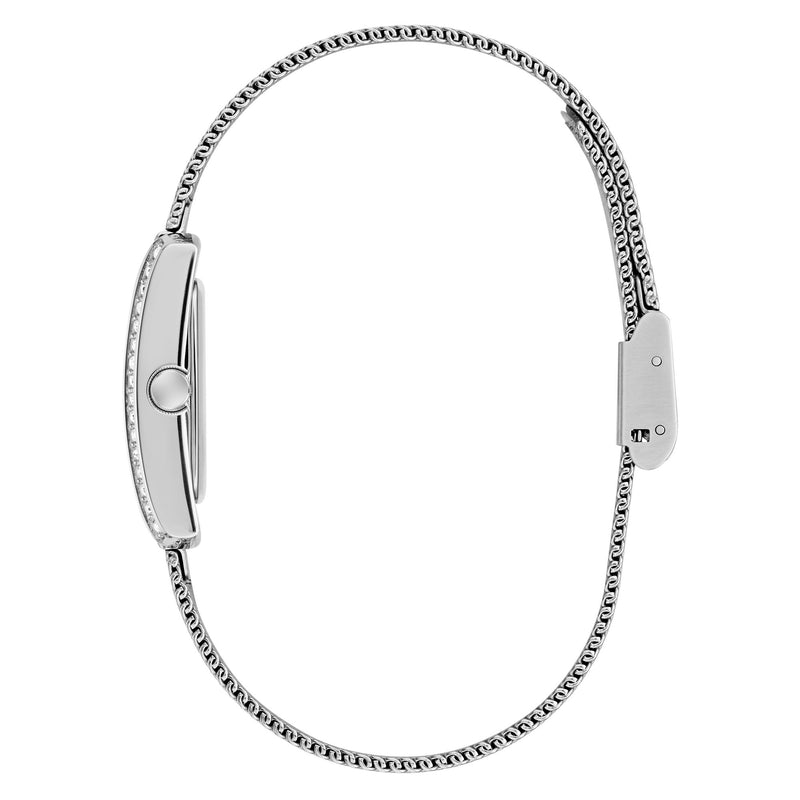 Guess Rectangle 23mm White Dial Analog Women Watch - GW0997L1 Watch Guess