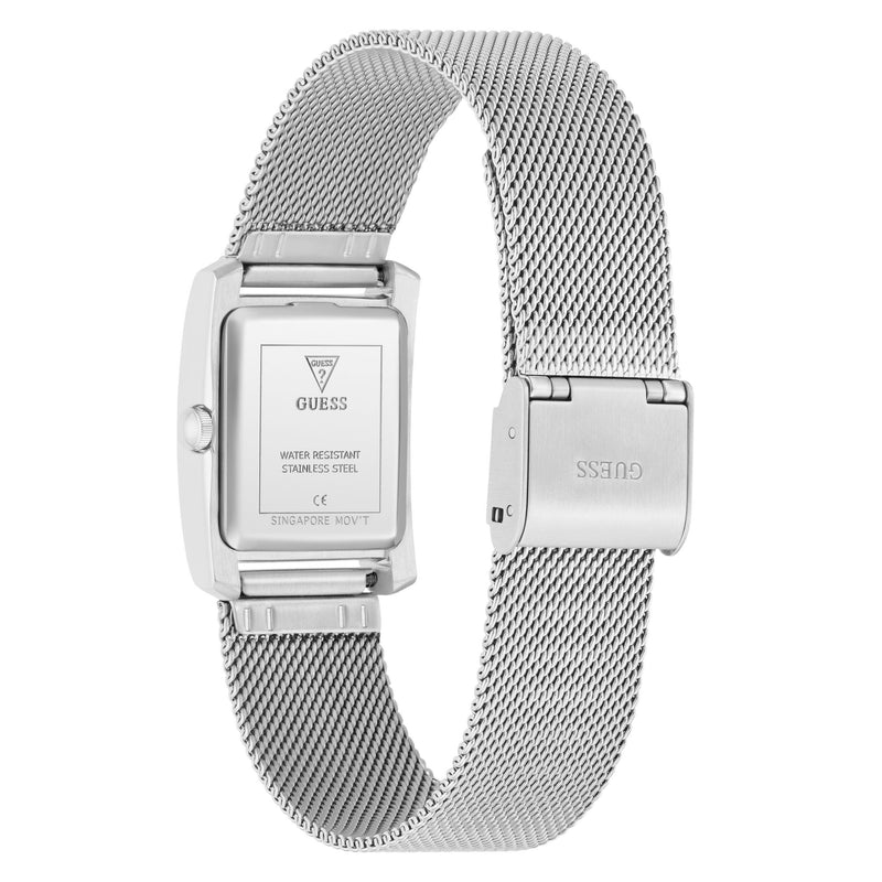 Guess Rectangle 23mm White Dial Analog Women Watch - GW0997L1 Watch Guess