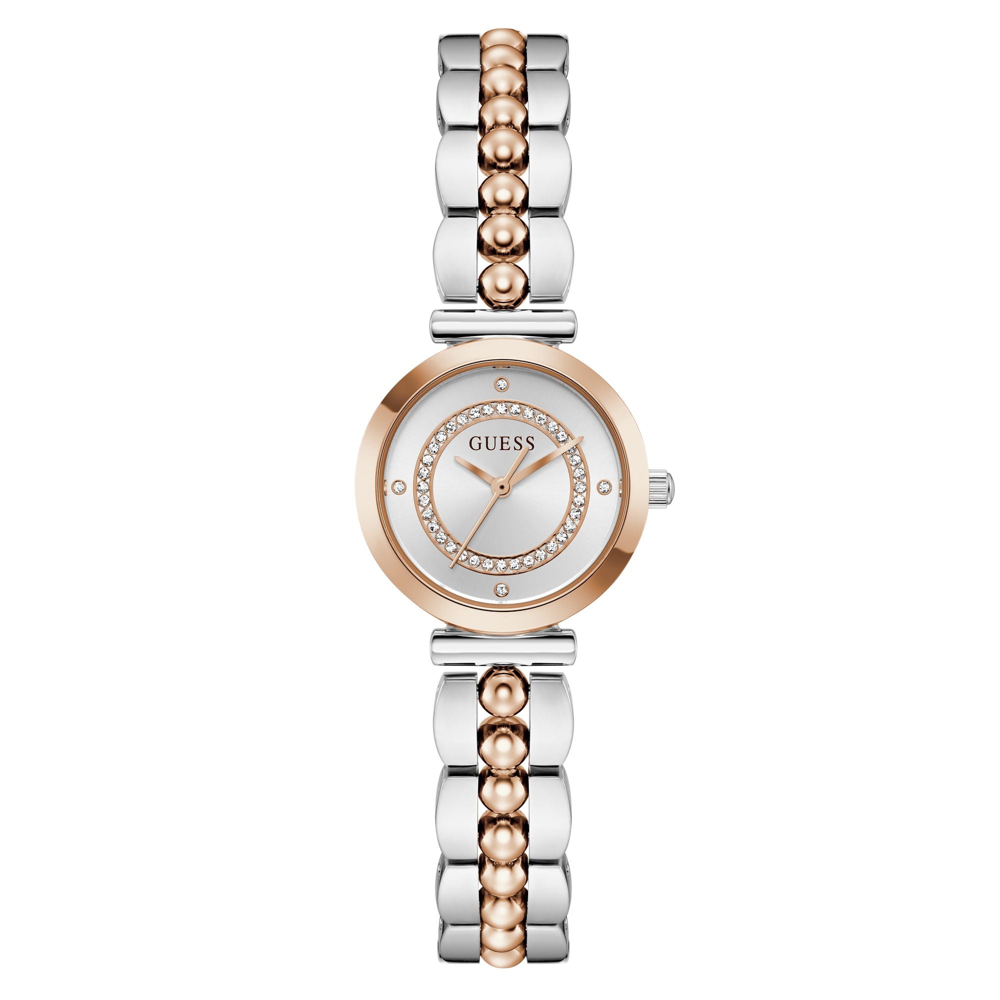Guess Round 26mm Silver Dial Analog Women Watch - GW0994L5